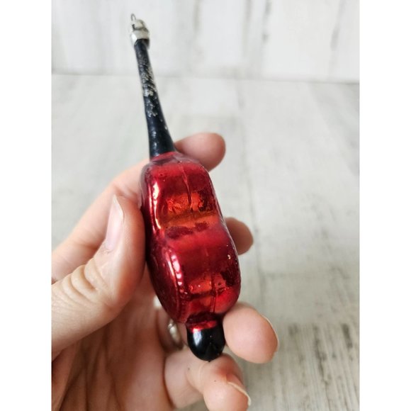 Vintage Poland mercury glass guitar banjo violin ornament Xmas tree - Picture 4 of 10